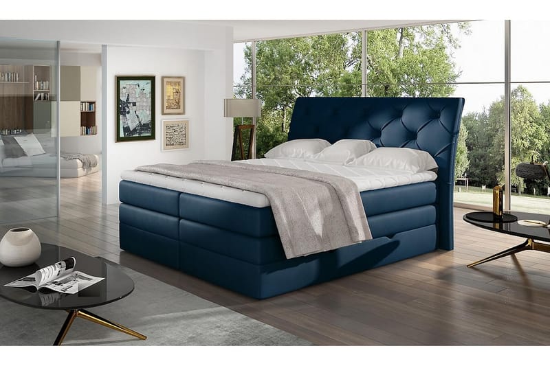 Bellamir Sengepakke 160x200 cm - Blå - Komplett sengepakke