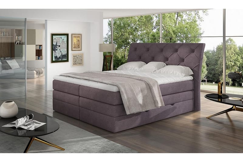 Bellamir Sengepakke 180x200 cm - Lilla - Møbler - Senger - Komplett sengepakke