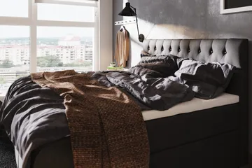 Boxy Komplett Sengepakke Box Bed 120x200 cm - Sort - Møbler - Senger - Komplett sengepakke
