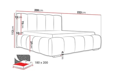 Cleaton sengeramme 160x200 cm med oppbevaring, HVILA pocketfjærmadrass og overmadrass i polyesterskum med vaskbart trekk - Beige/hvit - Møbler - Senger - Komplett sengepakke