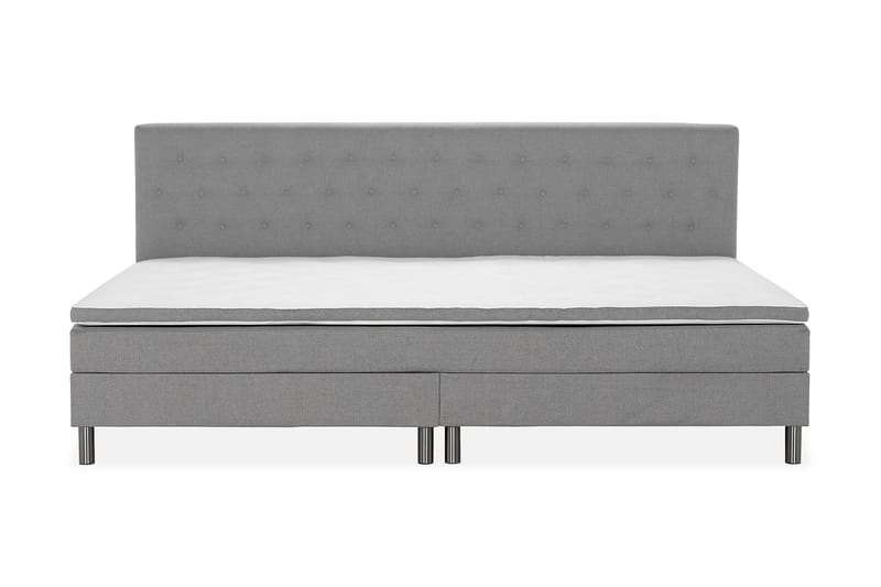 Ella Familieseng 280x210 cm - (+Flere valg) Lysegrå - Møbler - Senger - Komplett sengepakke