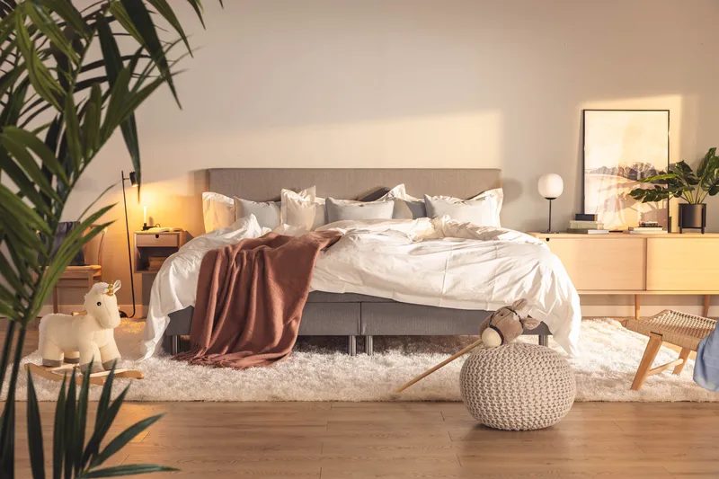Ella Familieseng Sengepakke 240x210 cm - (+Flere valg) Lysegrå - Møbler - Senger - Kontinentalsenger