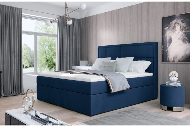 Emeron Sengepakke 140x200 cm - Blå - Komplett sengepakke