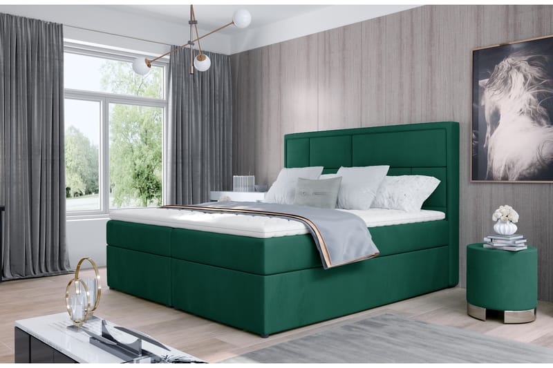 Emeron Sengepakke 140x200 cm - Grønn - Komplett sengepakke