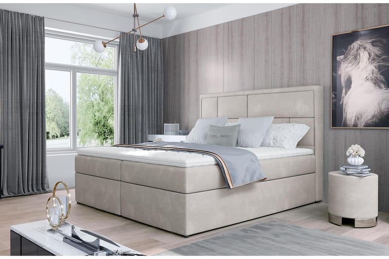 Emeron Sengepakke 160x200 cm - Beige - Møbler - Senger - Komplett sengepakke