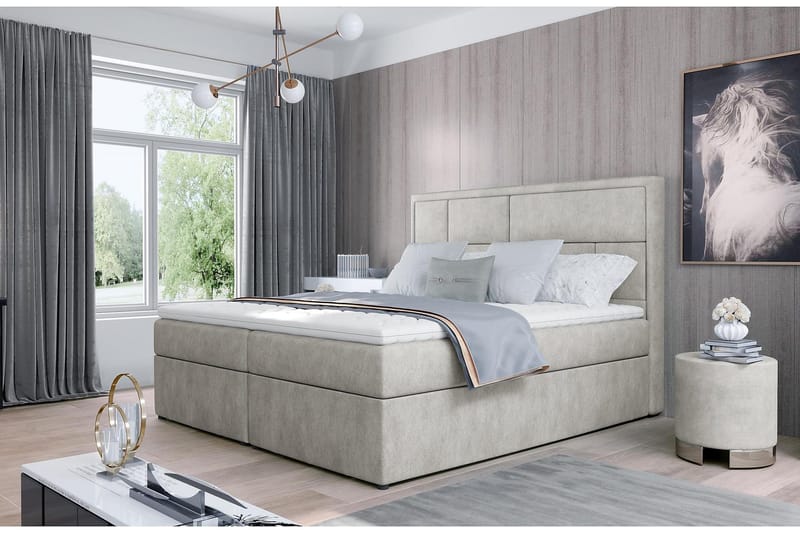 Emeron Sengepakke 180x200 cm - Beige - Møbler - Senger - Komplett sengepakke