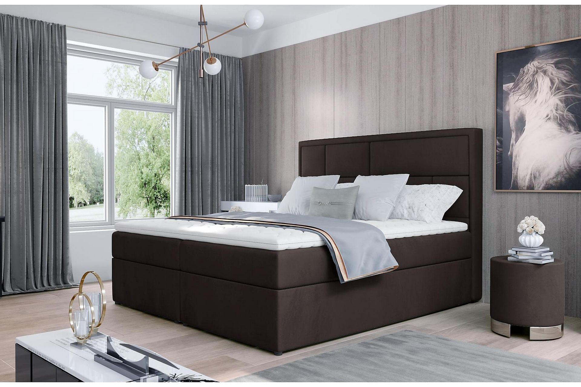 Emeron Sengepakke 180x200 cm - Brun - Møbler - Senger - Komplett sengepakke