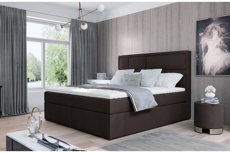 Emeron Sengepakke 180x200 cm - Brun - Møbler - Senger - Komplett sengepakke