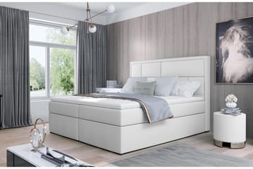 Emeron Sengepakke 180x200 cm - Lær/Hvit - Møbler - Senger - Komplett sengepakke