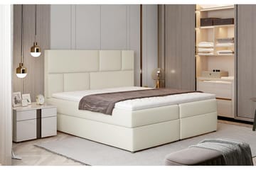 Forenca Sengepakke 160x200 cm - Lær/Beige - Møbler - Senger - Komplett sengepakke