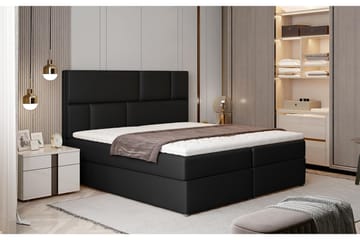 Forenca Sengepakke 160x200 cm - Lær/Svart - Møbler - Senger - Komplett sengepakke