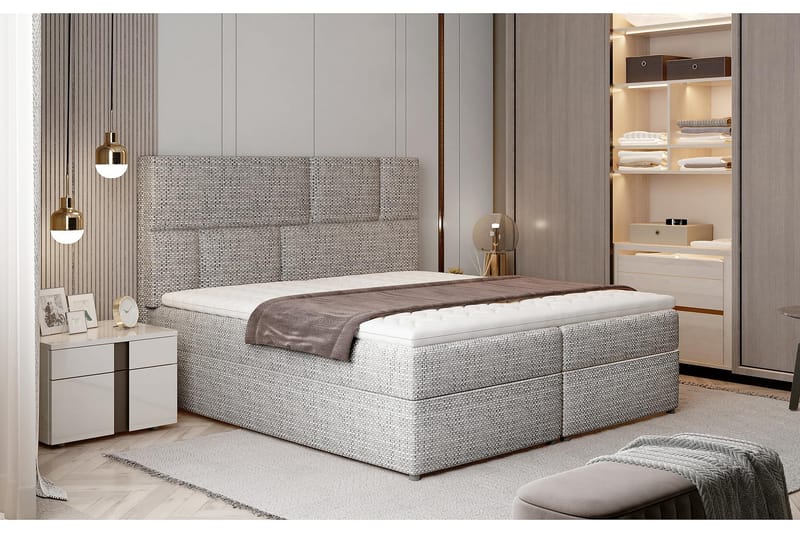 Forenca Sengepakke 180x200 cm - Grå - Møbler - Senger - Komplett sengepakke