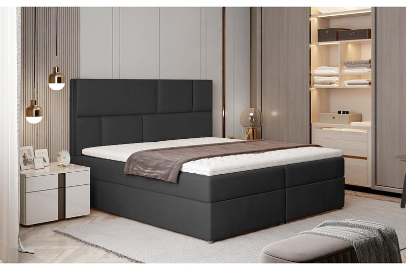 Forenca Sengepakke 180x200 cm - Grå - Møbler - Senger - Komplett sengepakke