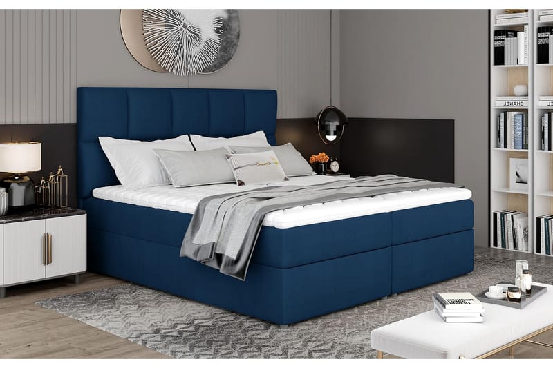 Glossa Sengepakke 180x200 cm - Blå - Komplett sengepakke