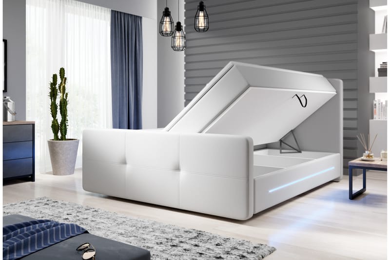 Isora Sengepakke 180x200 cm - Seng med oppbevaring - Dobbeltsenger - Komplett sengepakke