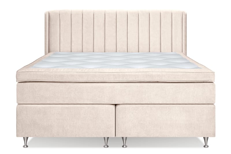 Joluma Kontinentalseng 160x200 Medium - Lysbeige - Komplett sengepakke - Seng med oppbevaring