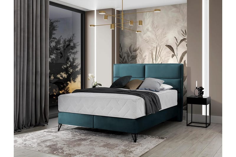 Kasyap Sengepakke Rammeseng 140x200 cm - Blå - Møbler - Senger - Komplett sengepakke