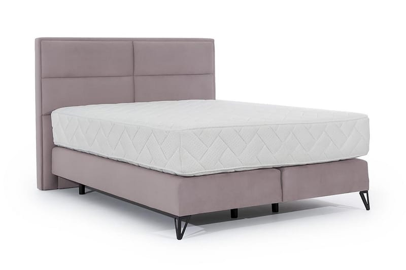 Kasyap Sengepakke Rammeseng 140x200 cm - Lyserosa - Møbler - Senger - Komplett sengepakke