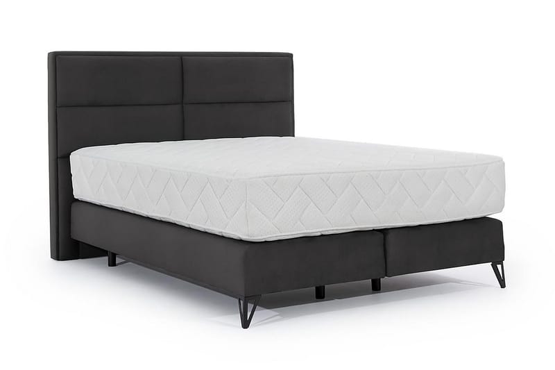 Kasyap Sengepakke Rammeseng 140x200 cm - Mørkegrå - Møbler - Senger - Komplett sengepakke