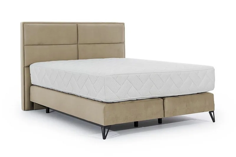 Kasyap Sengepakke Rammeseng 160x200 cm - Beige - Møbler - Senger - Komplett sengepakke