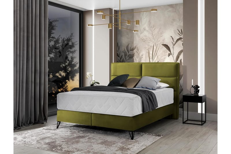 Kasyap Sengepakke Rammeseng 160x200 cm - Grønn - Møbler - Senger - Komplett sengepakke