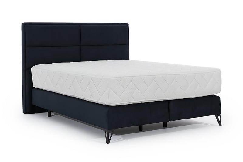 Kasyap Sengepakke Rammeseng 160x200 cm - Mørkeblå - Møbler - Senger - Komplett sengepakke