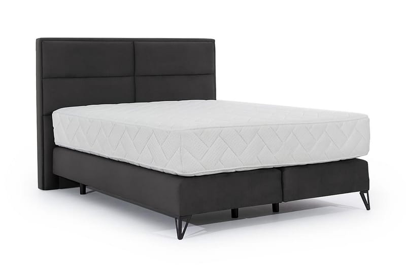 Kasyap Sengepakke Rammeseng 160x200 cm - Mørkegrå - Møbler - Senger - Komplett sengepakke