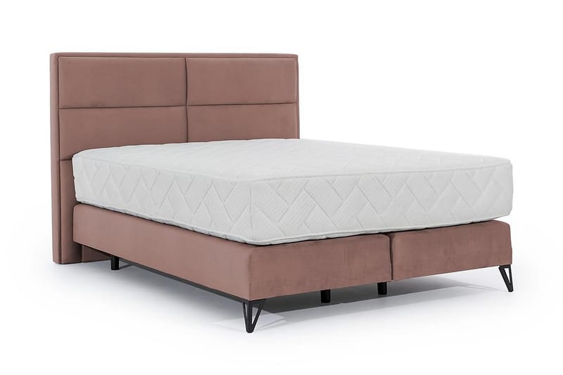Kasyap Sengepakke Rammeseng 160x200 cm - Rosa - Møbler - Senger - Komplett sengepakke