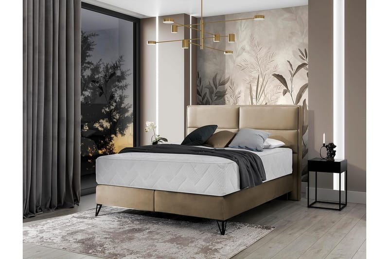 Kasyap Sengepakke Rammeseng 180x200 cm - Beige - Møbler - Senger - Komplett sengepakke