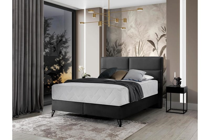 Kasyap Sengepakke Rammeseng 180x200 cm - Grå - Møbler - Senger - Komplett sengepakke