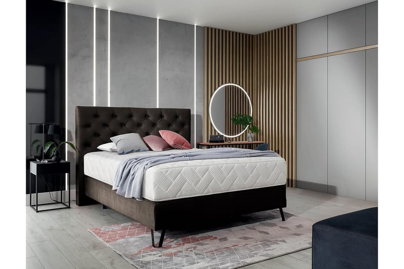 Katsumi Sengepakke Rammeseng 140x200 cm - Brun - Møbler - Senger - Komplett sengepakke