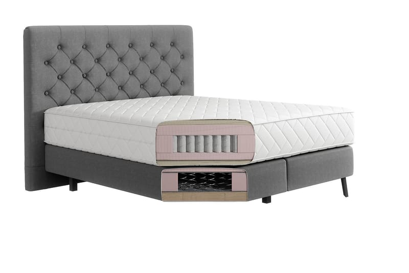 Katsumi Sengepakke Rammeseng 160x200 cm - Beige - Møbler - Senger - Komplett sengepakke