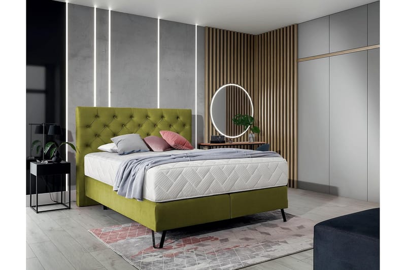 Katsumi Sengepakke Rammeseng 160x200 cm - Grønn - Møbler - Senger - Komplett sengepakke