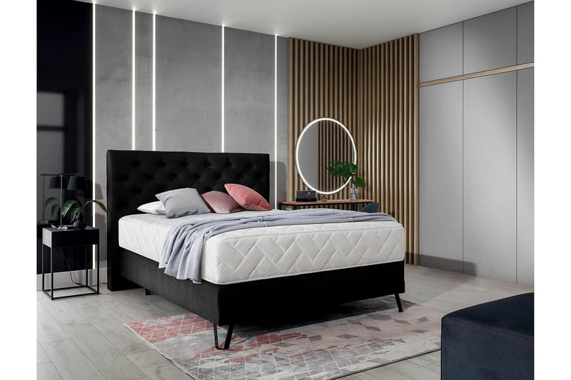 Katsumi Sengepakke Rammeseng 180x200 cm - Svart - Møbler - Senger - Komplett sengepakke