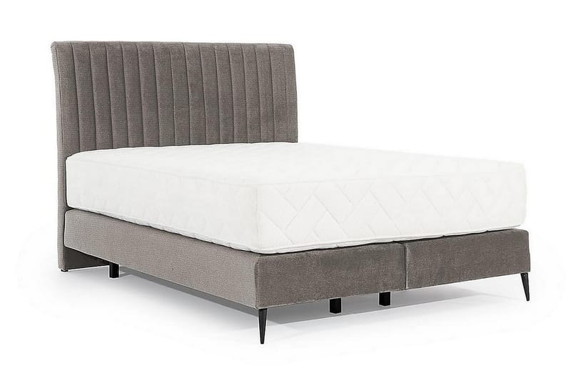 Katsuo Sengepakke Rammeseng 140x200 cm - Grå - Møbler - Senger - Komplett sengepakke