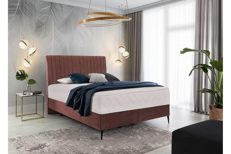 Katsuo Sengepakke Rammeseng 140x200 cm - Rosa - Møbler - Senger - Komplett sengepakke