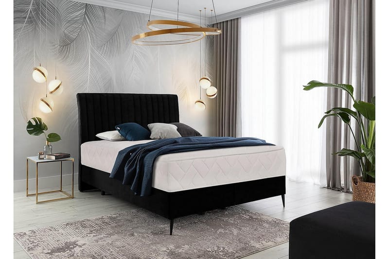 Katsuo Sengepakke Rammeseng 140x200 cm - Svart - Møbler - Senger - Komplett sengepakke