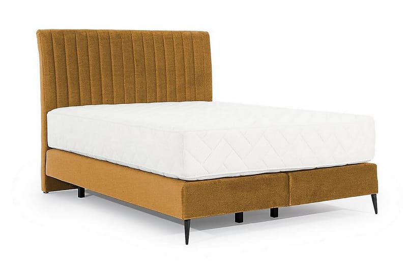 Katsuo Sengepakke Rammeseng 160x200 cm - Gul - Møbler - Senger - Komplett sengepakke