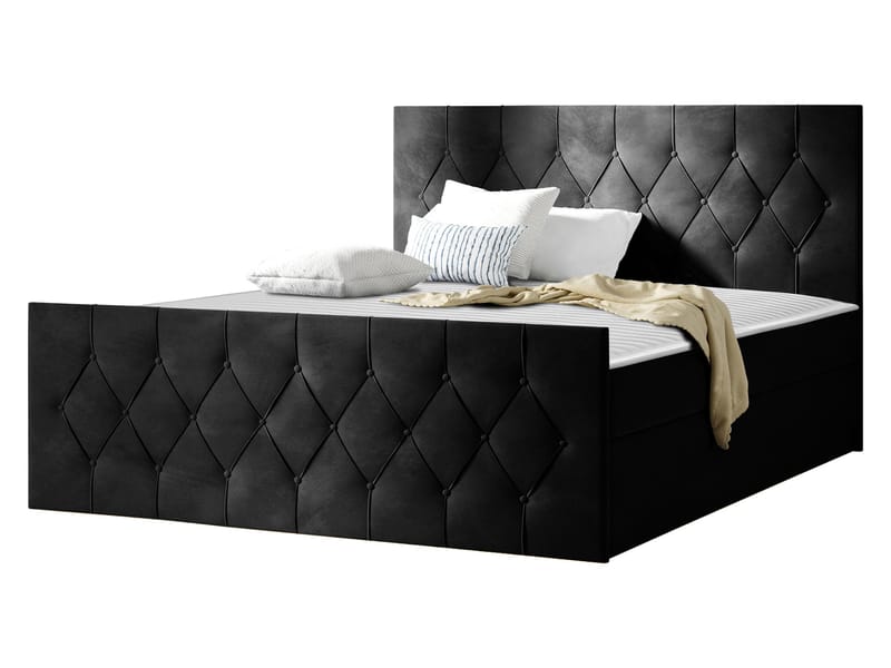 Kontinentalseng 127x216 cm, Svart