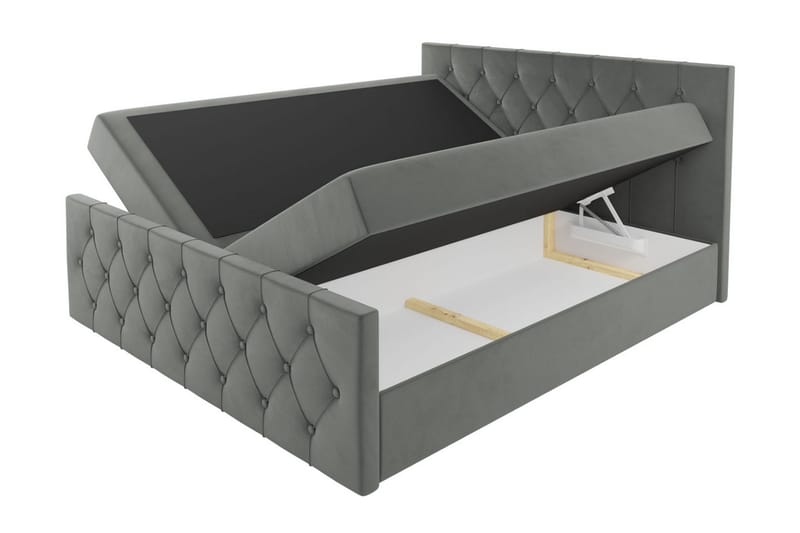 Kontinentalseng 147x216 cm - Grønn - Komplett sengepakke - Seng med oppbevaring