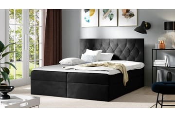 Kontinentalseng 164x208 cm - Svart - Møbler - Senger - Komplett sengepakke