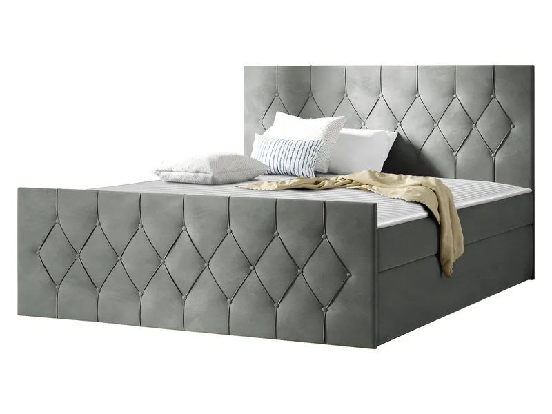 Kontinentalseng 187x216 cm - Grå - Møbler - Senger - Komplett sengepakke