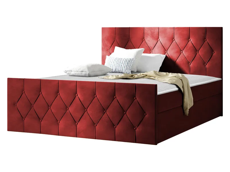 Kontinentalseng 187x216 cm, Rød