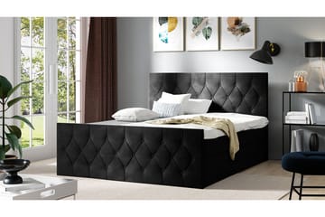 Kontinentalseng 187x216 cm - Svart - Møbler - Senger - Komplett sengepakke