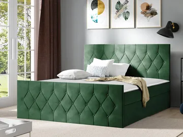 Kontinentalseng 207x216 cm - Grønn - Møbler - Senger - Komplett sengepakke