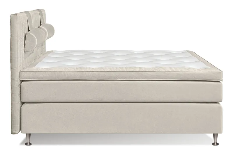 Mega Komplett Sengepakke 180x200 - Beige - Møbler - Senger - Kontinentalsenger