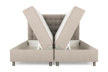 Montana Dobbeltseng med Oppbevaring 160x200 cm - Beige - Møbler - Senger - Seng med oppbevaring