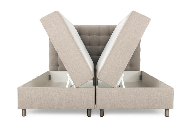 Montana Dobbeltseng med Oppbevaring 160x200 cm - Beige - Møbler - Senger - Seng med oppbevaring
