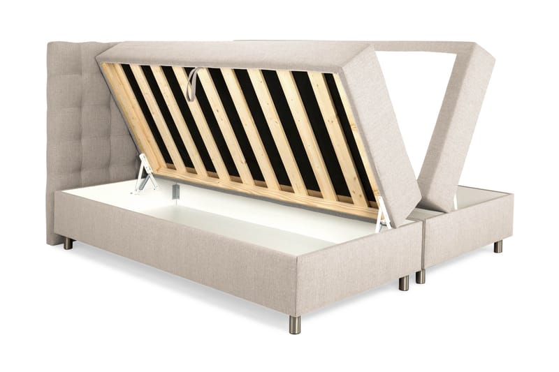 Montana Komplett Sengpakke med Oppbevaring 180x200 cm - Beige - Møbler - Senger - Seng med oppbevaring