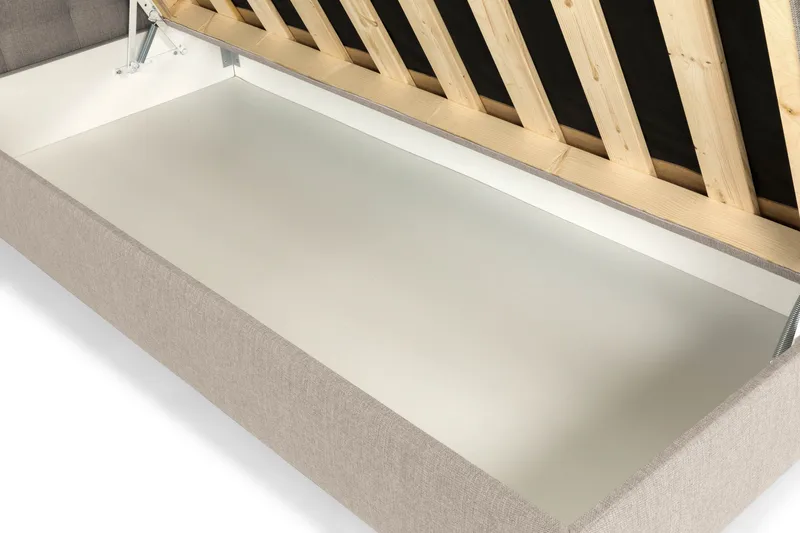 Montana Komplett Sengpakke med Oppbevaring 90x200 cm - Beige - Møbler - Senger - Rammeseng